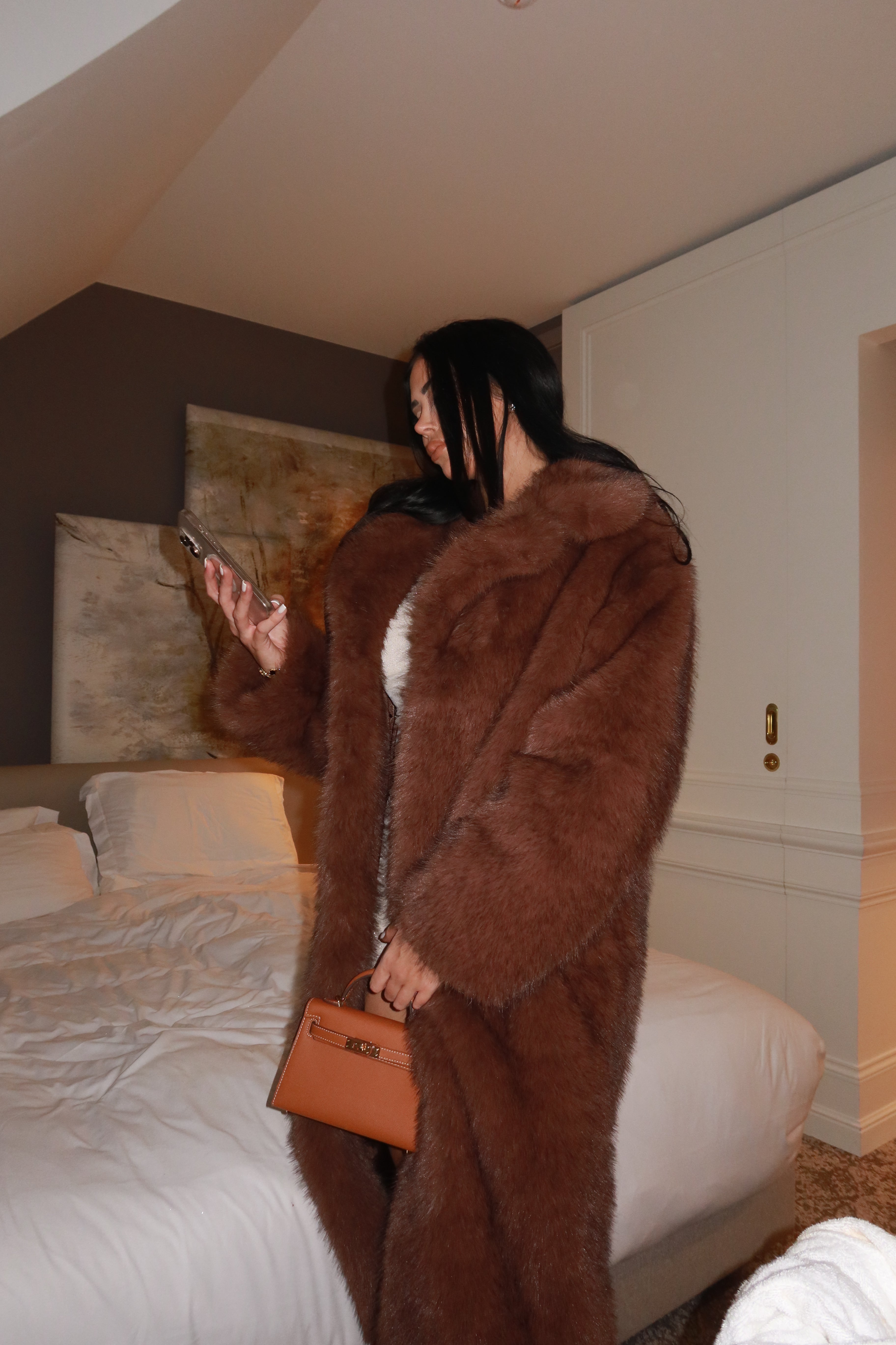 The Faux Fur Longline Coat